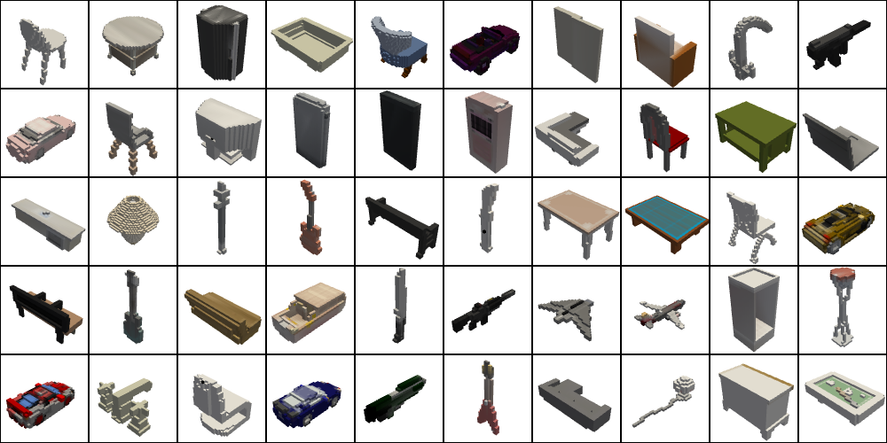 Shapenet voxel dataset 32x32x32